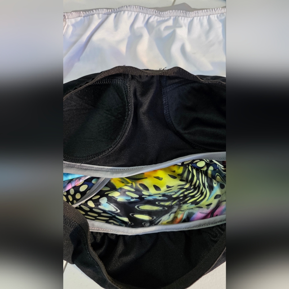 Dippin' Daisy's Multicolor Tankini Top Size 8 Removeable Halter Tie Strap USA - Picture 9 of 17